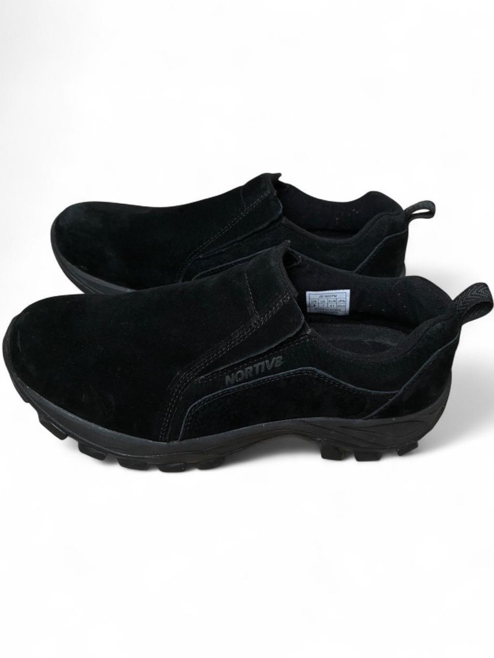 Nortiv8 mens slip on suede loafers water resistant hiking trails walking shoes 8
